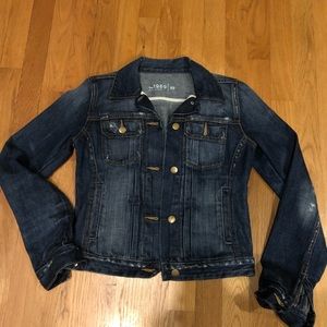 Gap 1969 Denim distressed crop jacket XS